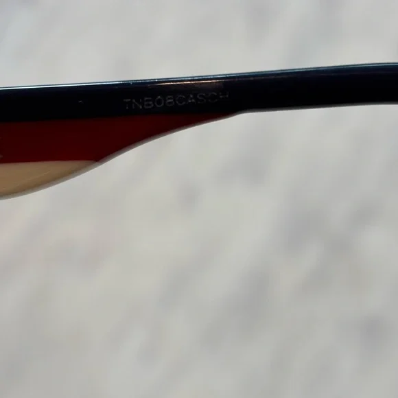 GUCCI 51mm Core Round Frame Black Sunglasses Red Blue Arms & Case Authentic